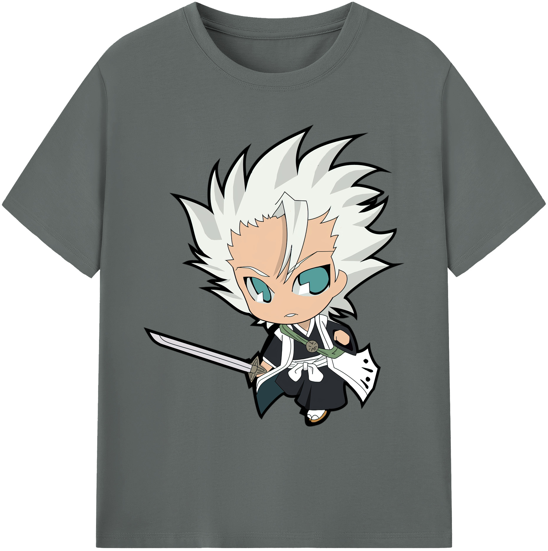 （画像用） ブリーチ 日番谷冬獅郎（ひつがや とうしろう） BLEACH Hitsugaya Toushirou 綿100％ メンズ半袖Tシャツ｜肌触りやわらか＆通気性